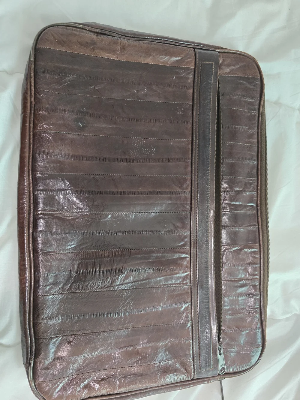 Brown Leather Laptop Sleeve for Men - Slim Protective Case